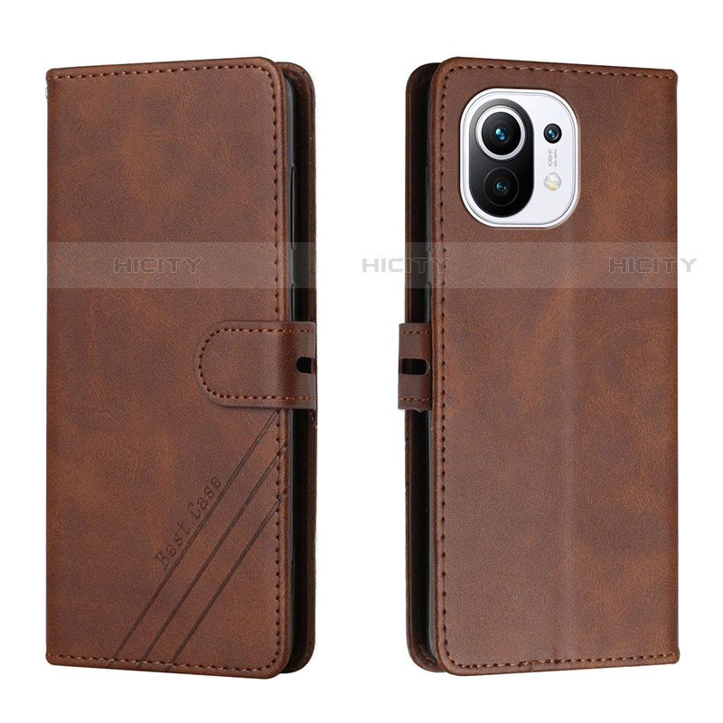 Custodia Portafoglio In Pelle Cover con Supporto C03 per Xiaomi Mi 11 Lite 5G Marrone