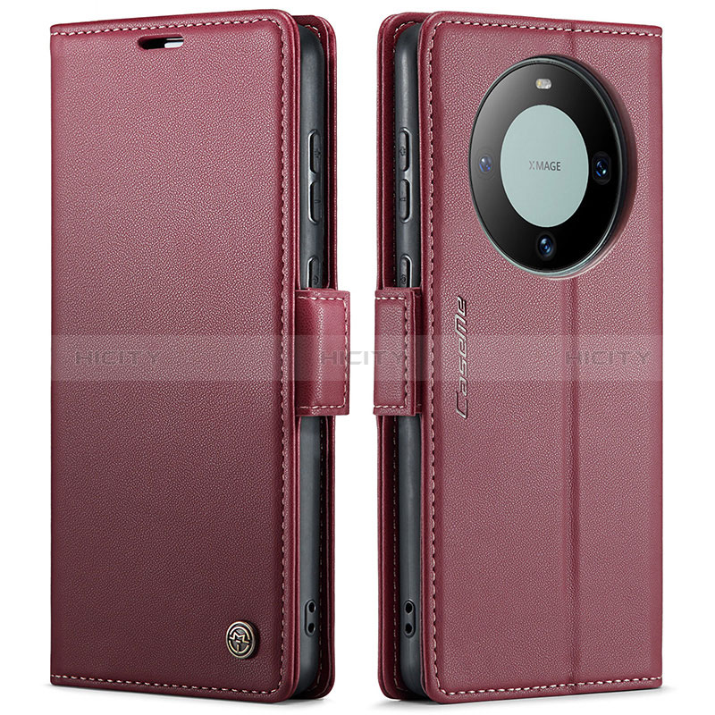 Custodia Portafoglio In Pelle Cover con Supporto C03S per Huawei Mate 60 Pro Rosso