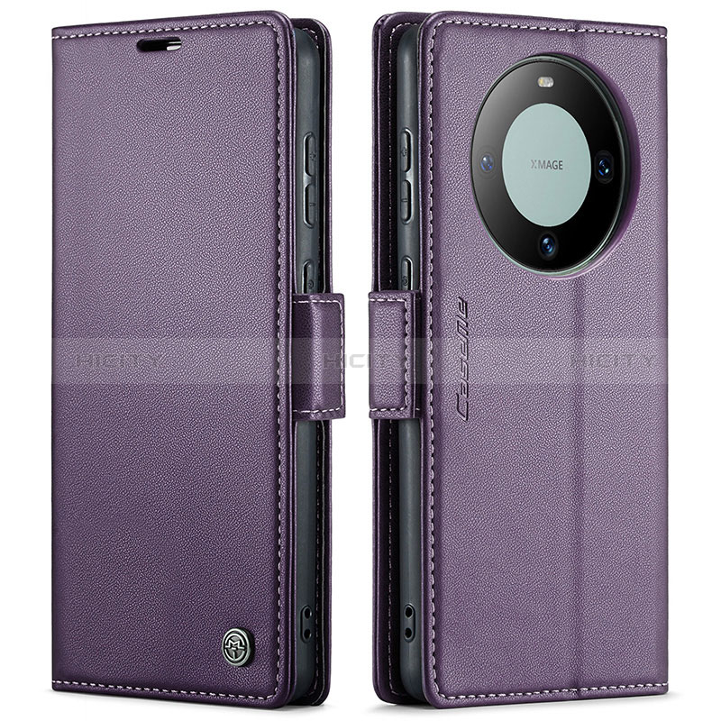 Custodia Portafoglio In Pelle Cover con Supporto C03S per Huawei Mate 60 Pro Viola