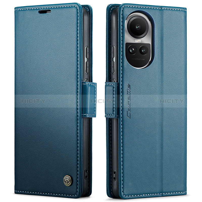 Custodia Portafoglio In Pelle Cover con Supporto C03S per Oppo Reno10 5G Blu