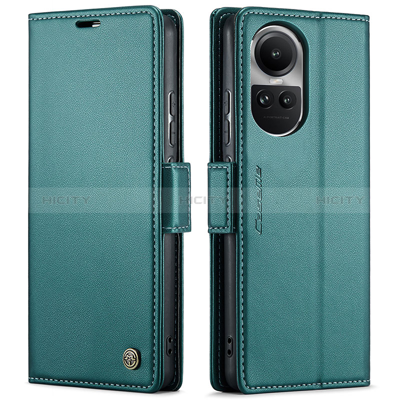 Custodia Portafoglio In Pelle Cover con Supporto C03S per Oppo Reno10 5G Verde