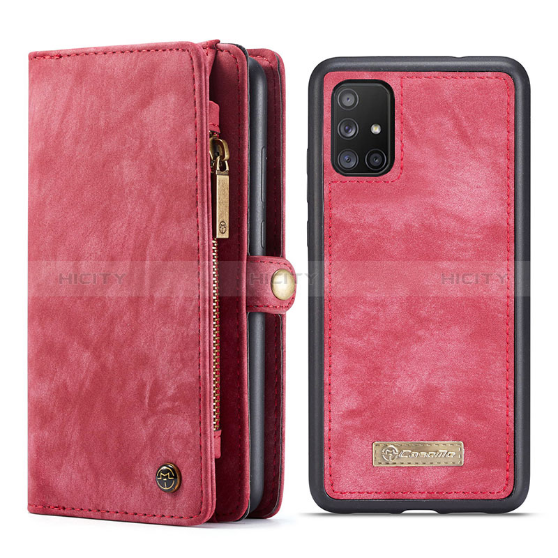 Custodia Portafoglio In Pelle Cover con Supporto C03S per Samsung Galaxy A51 4G Rosso