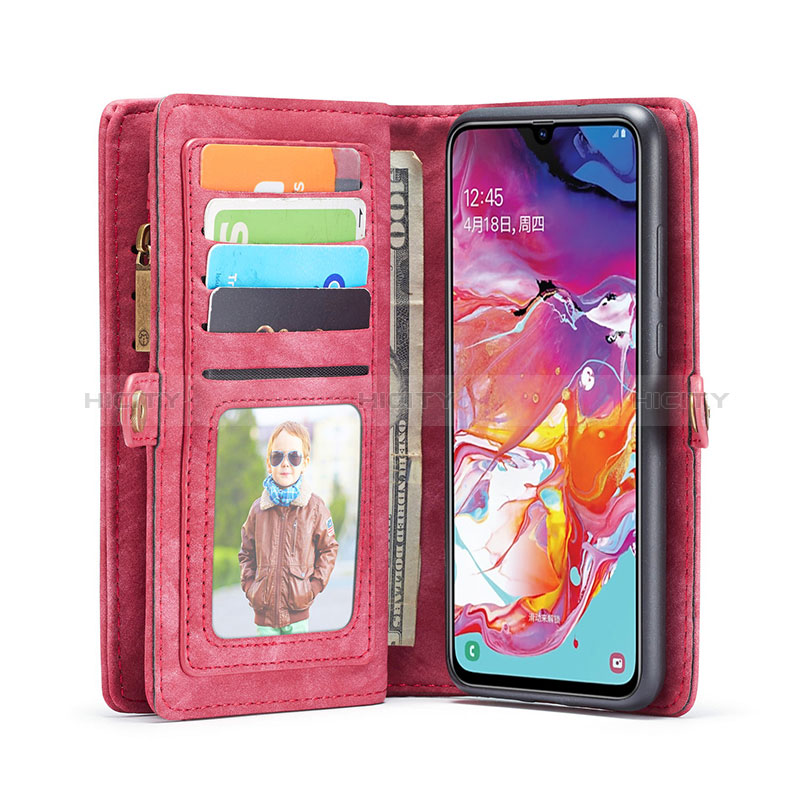 Custodia Portafoglio In Pelle Cover con Supporto C03S per Samsung Galaxy A70