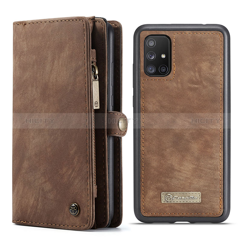 Custodia Portafoglio In Pelle Cover con Supporto C03S per Samsung Galaxy A71 4G A715 Marrone