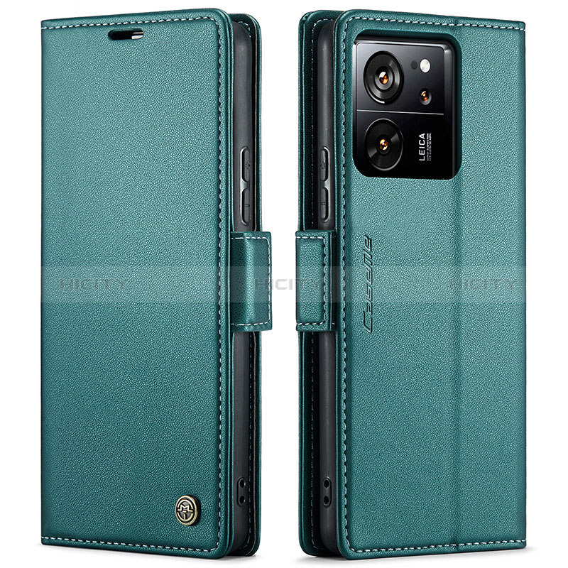 Custodia Portafoglio In Pelle Cover con Supporto C03S per Xiaomi Mi 13T 5G Verde