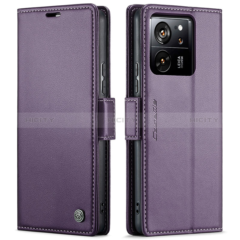 Custodia Portafoglio In Pelle Cover con Supporto C03S per Xiaomi Mi 13T Pro 5G Viola