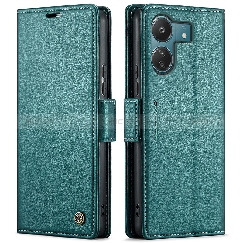 Custodia Portafoglio In Pelle Cover con Supporto C03S per Xiaomi Poco C65 Verde