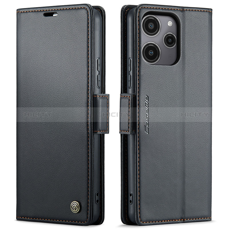 Custodia Portafoglio In Pelle Cover con Supporto C03S per Xiaomi Poco M6 Pro 5G Nero