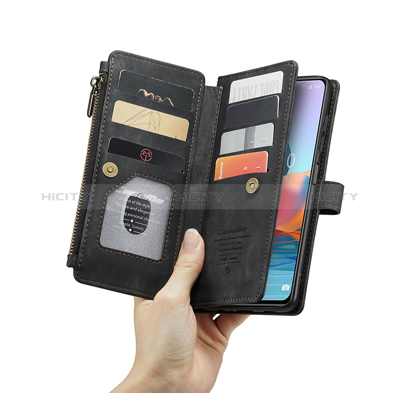 Custodia Portafoglio In Pelle Cover con Supporto C03S per Xiaomi Redmi Note 10 Pro 4G