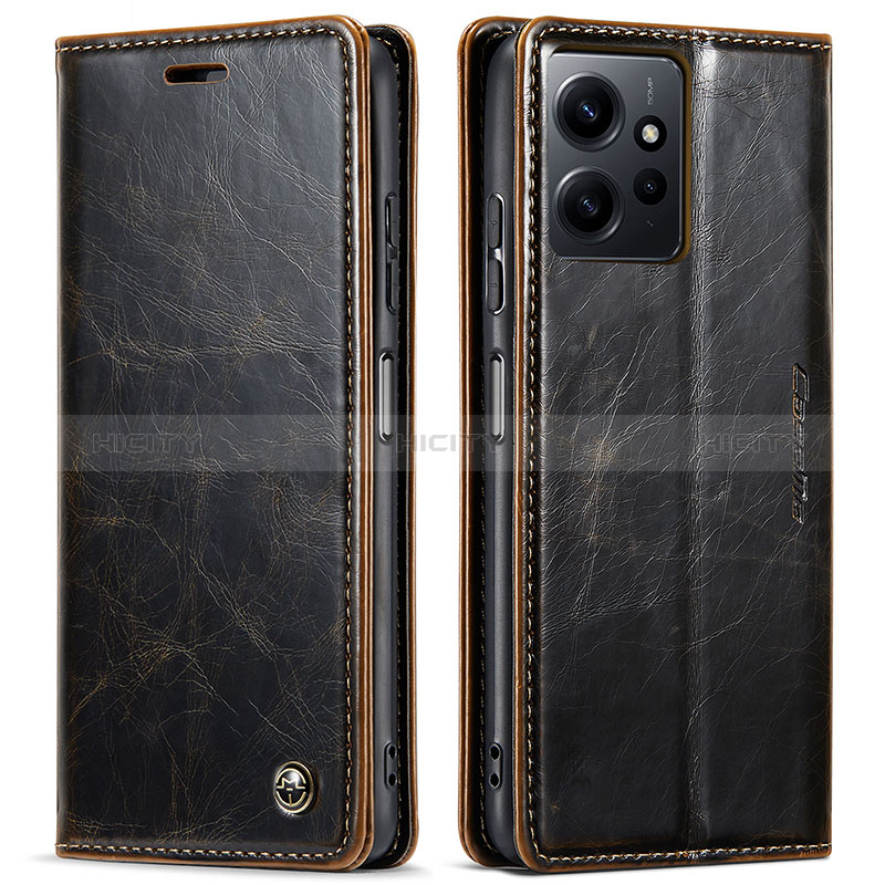 Custodia Portafoglio In Pelle Cover con Supporto C03S per Xiaomi Redmi Note 12 4G Marrone