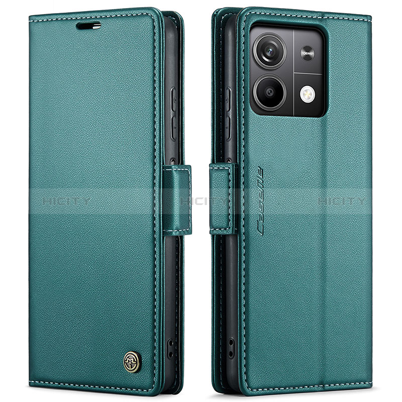 Custodia Portafoglio In Pelle Cover con Supporto C03S per Xiaomi Redmi Note 13 5G Verde