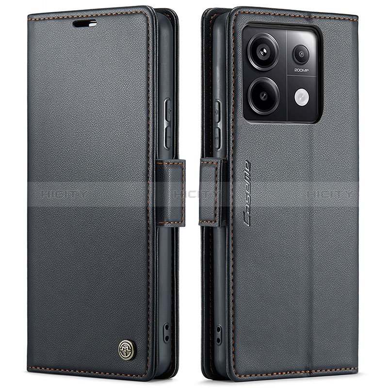 Custodia Portafoglio In Pelle Cover con Supporto C03S per Xiaomi Redmi Note 13 Pro 5G Nero