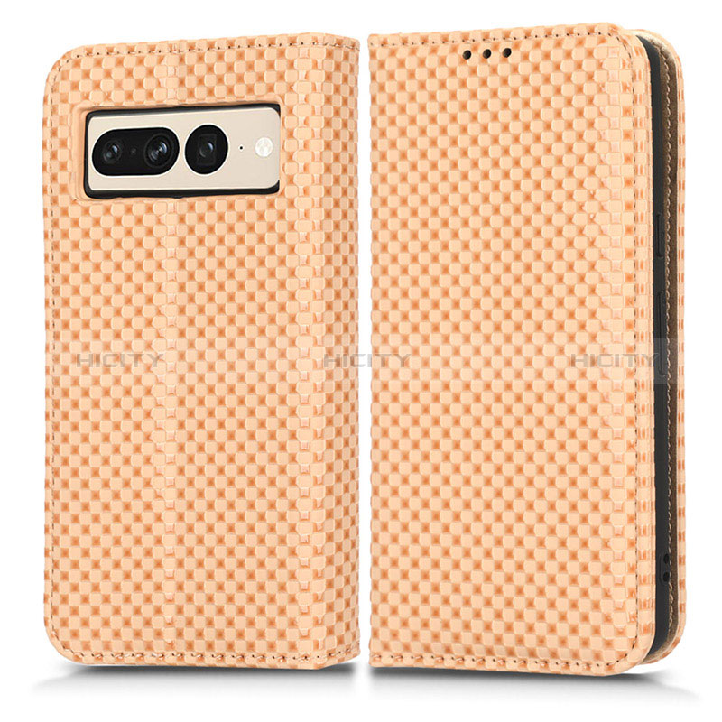 Custodia Portafoglio In Pelle Cover con Supporto C03X per Google Pixel 7 Pro 5G Oro