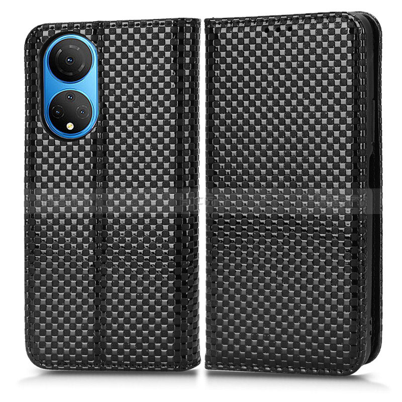 Custodia Portafoglio In Pelle Cover con Supporto C03X per Huawei Honor X7 Nero