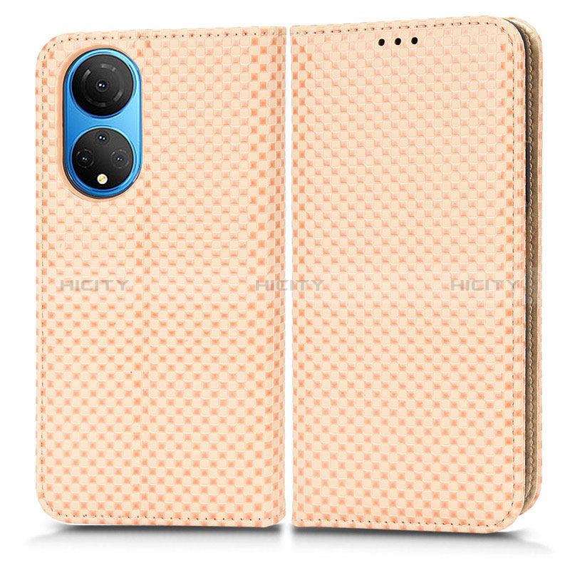 Custodia Portafoglio In Pelle Cover con Supporto C03X per Huawei Honor X7 Oro