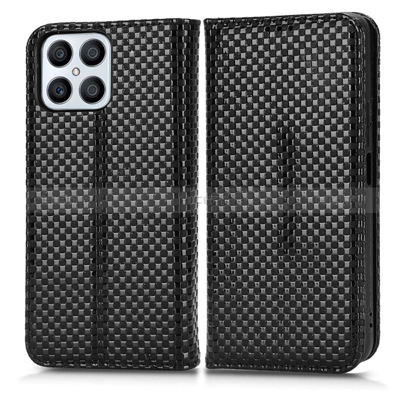 Custodia Portafoglio In Pelle Cover con Supporto C03X per Huawei Honor X8 4G Nero