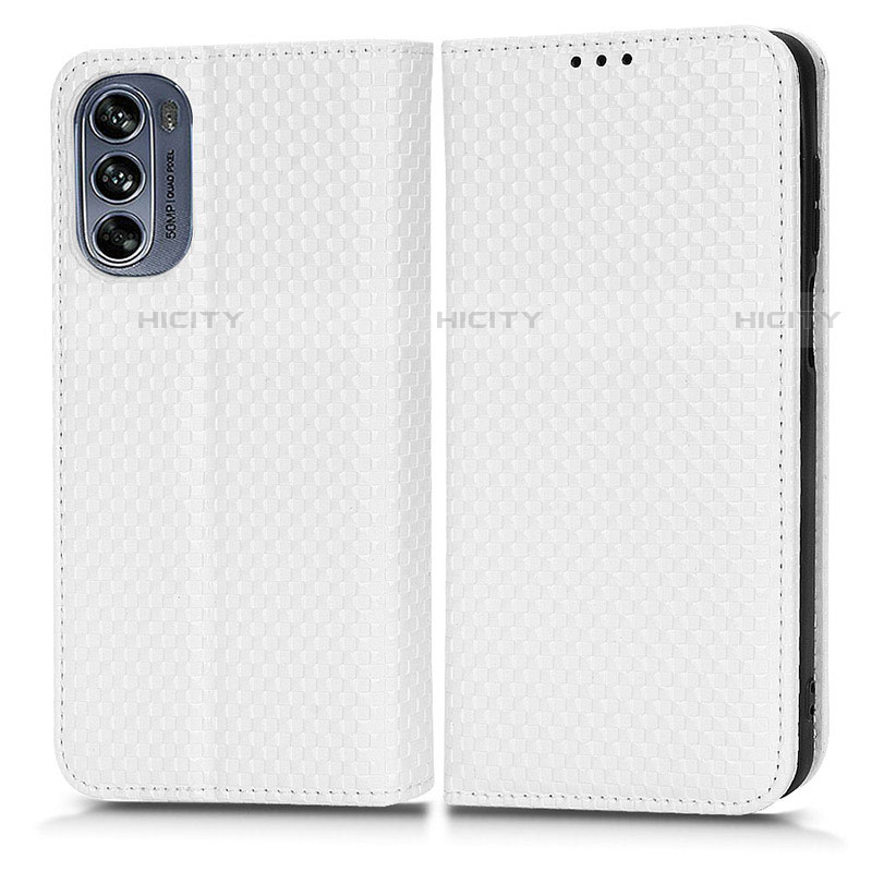 Custodia Portafoglio In Pelle Cover con Supporto C03X per Motorola Moto G62 5G Bianco