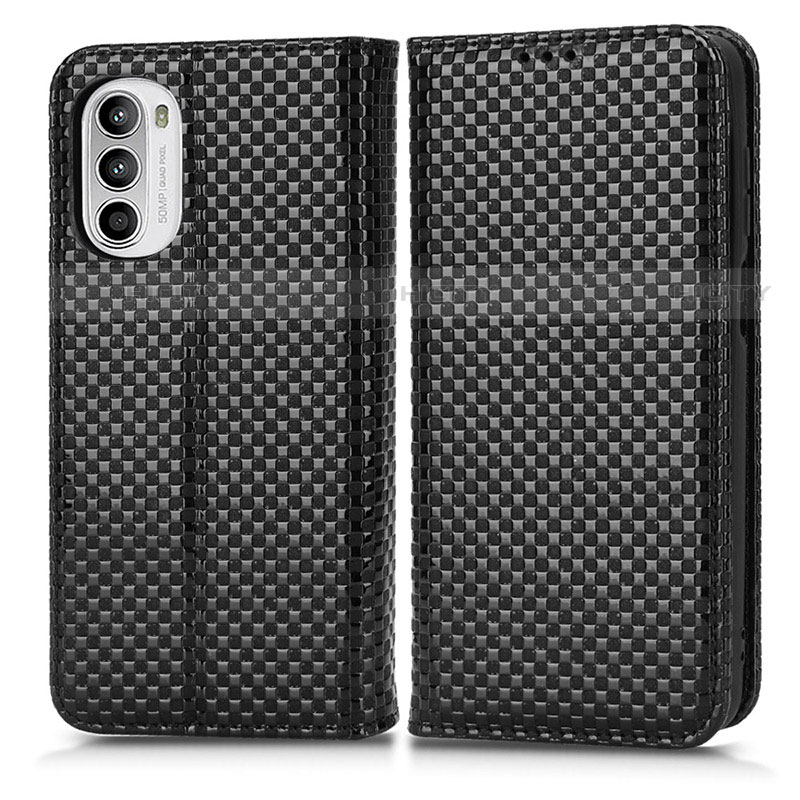 Custodia Portafoglio In Pelle Cover con Supporto C03X per Motorola Moto G71s 5G Nero