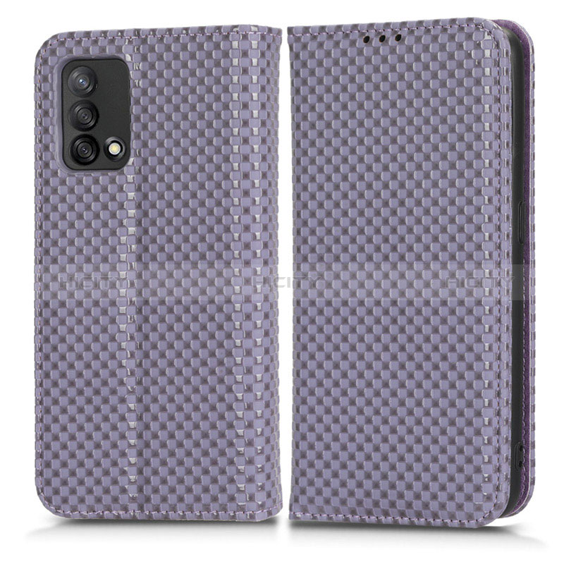 Custodia Portafoglio In Pelle Cover con Supporto C03X per Oppo F19 Viola