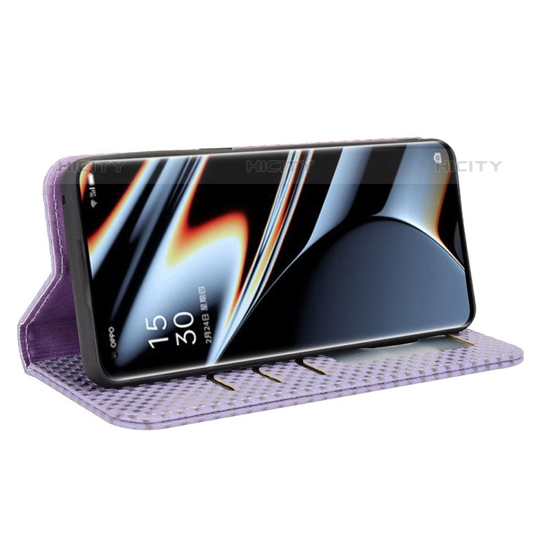 Custodia Portafoglio In Pelle Cover con Supporto C03X per Oppo Find X5 Pro 5G