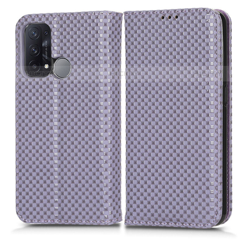 Custodia Portafoglio In Pelle Cover con Supporto C03X per Oppo Reno5 A Viola