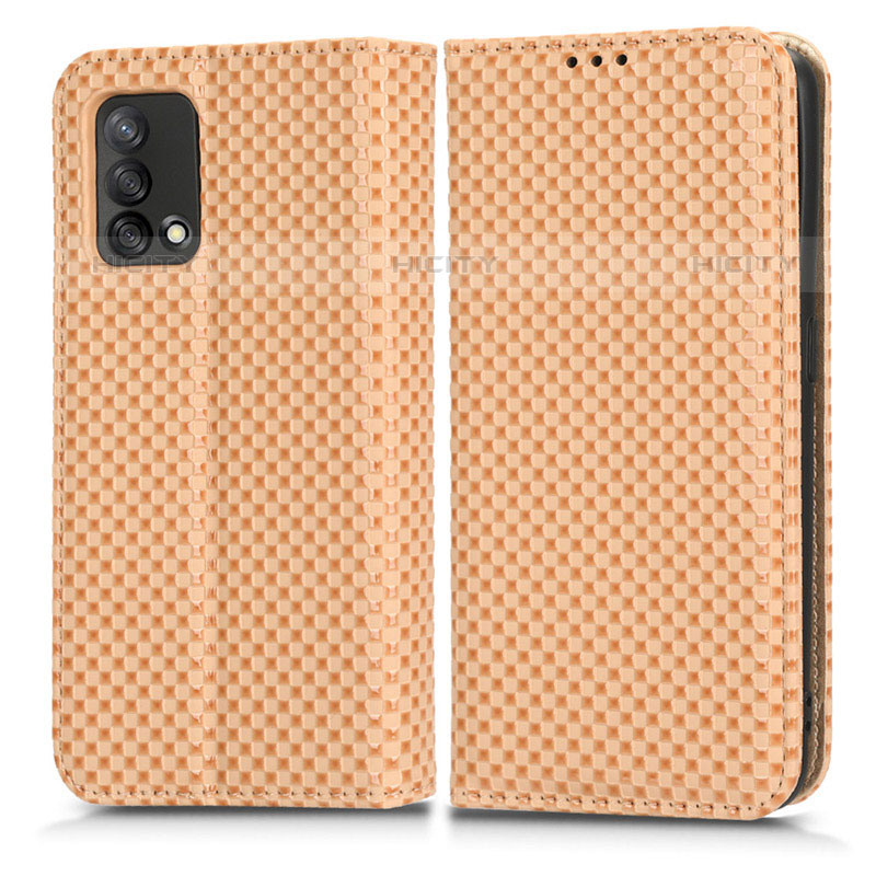 Custodia Portafoglio In Pelle Cover con Supporto C03X per Oppo Reno6 Lite Oro