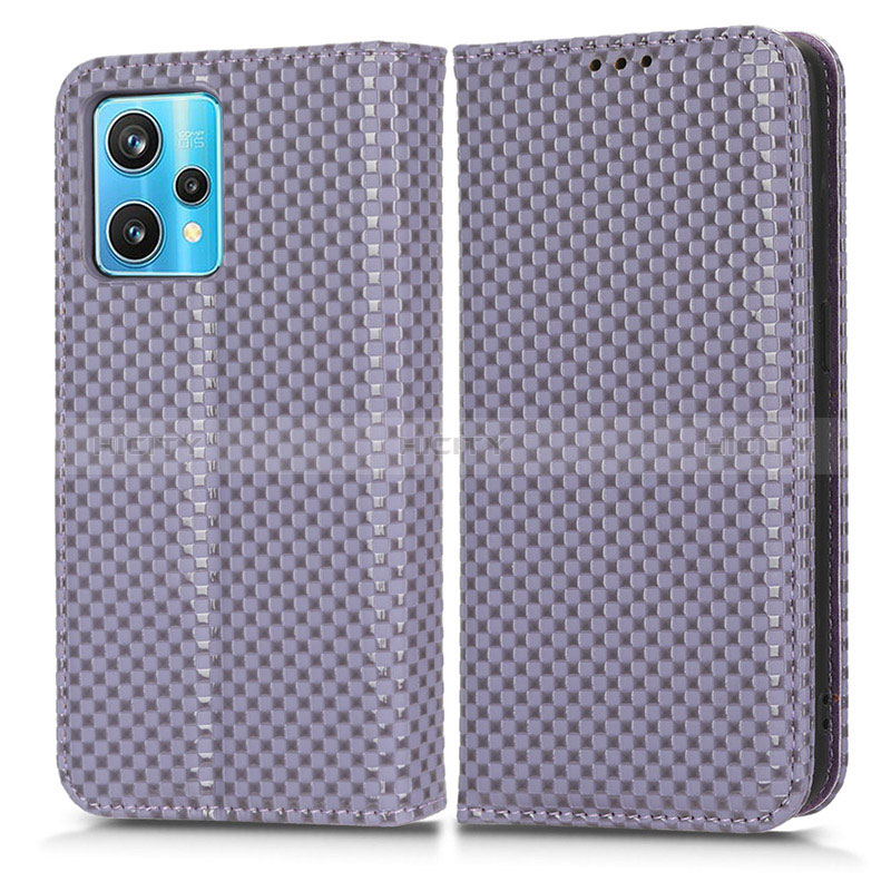 Custodia Portafoglio In Pelle Cover con Supporto C03X per Realme 9 Pro+ Plus 5G Viola