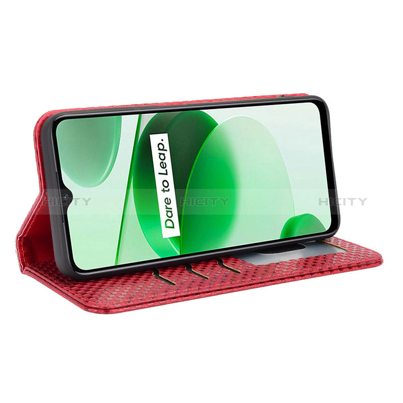 Custodia Portafoglio In Pelle Cover con Supporto C03X per Realme C35