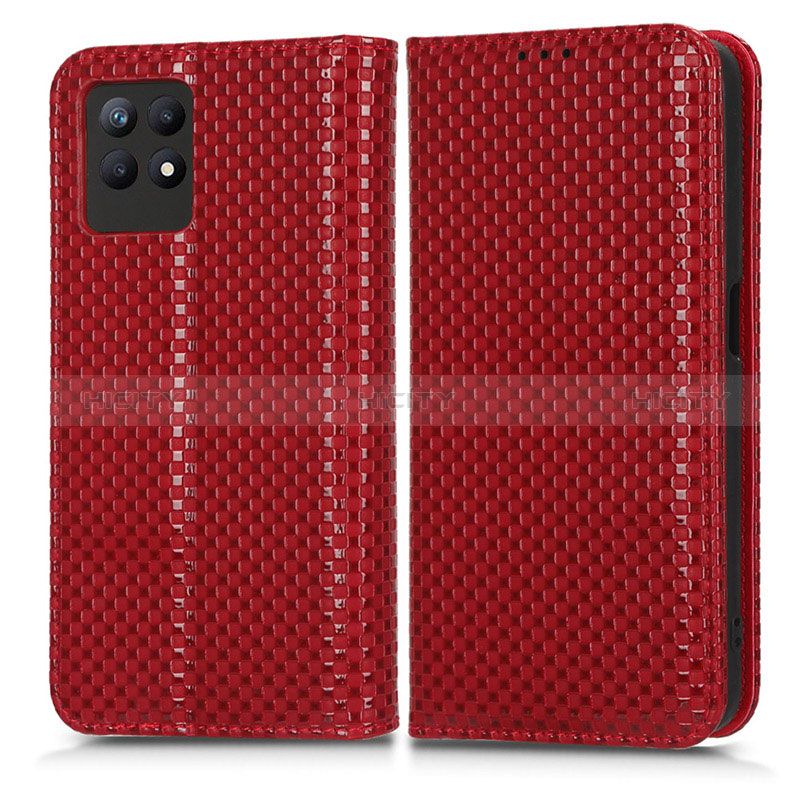 Custodia Portafoglio In Pelle Cover con Supporto C03X per Realme Narzo 50 4G Rosso