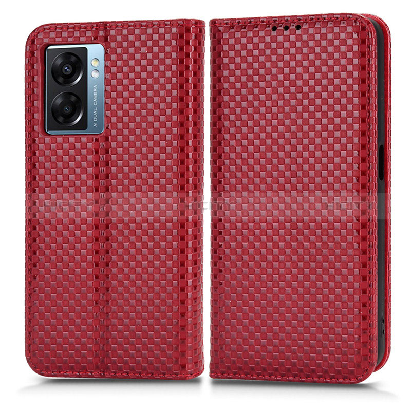 Custodia Portafoglio In Pelle Cover con Supporto C03X per Realme Q5i 5G Rosso