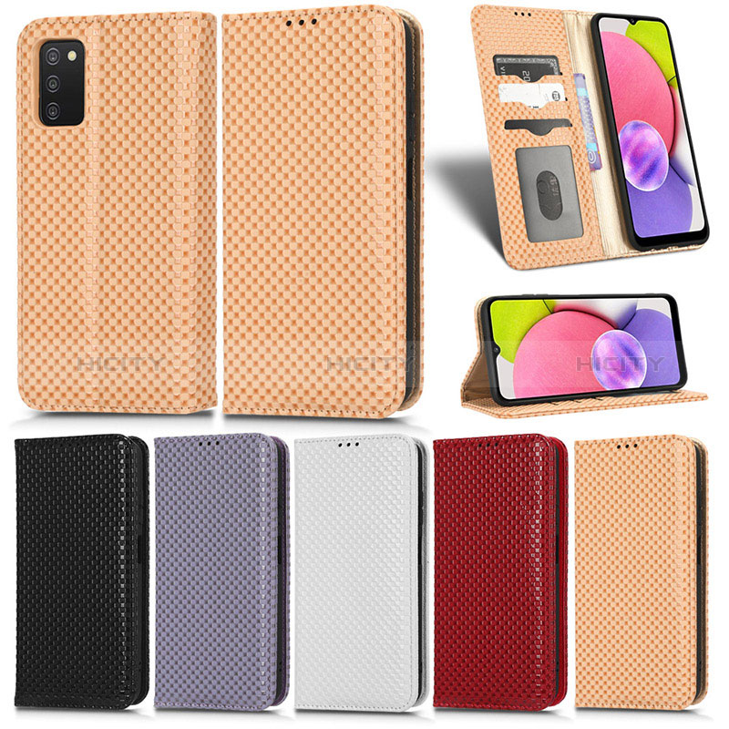 Custodia Portafoglio In Pelle Cover con Supporto C03X per Samsung Galaxy A02s