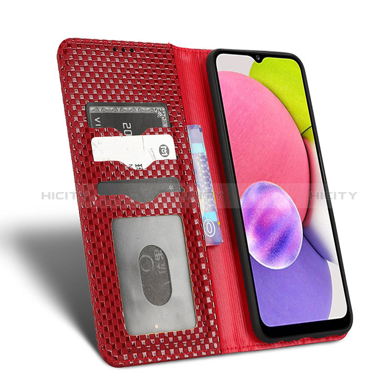 Custodia Portafoglio In Pelle Cover con Supporto C03X per Samsung Galaxy A02s