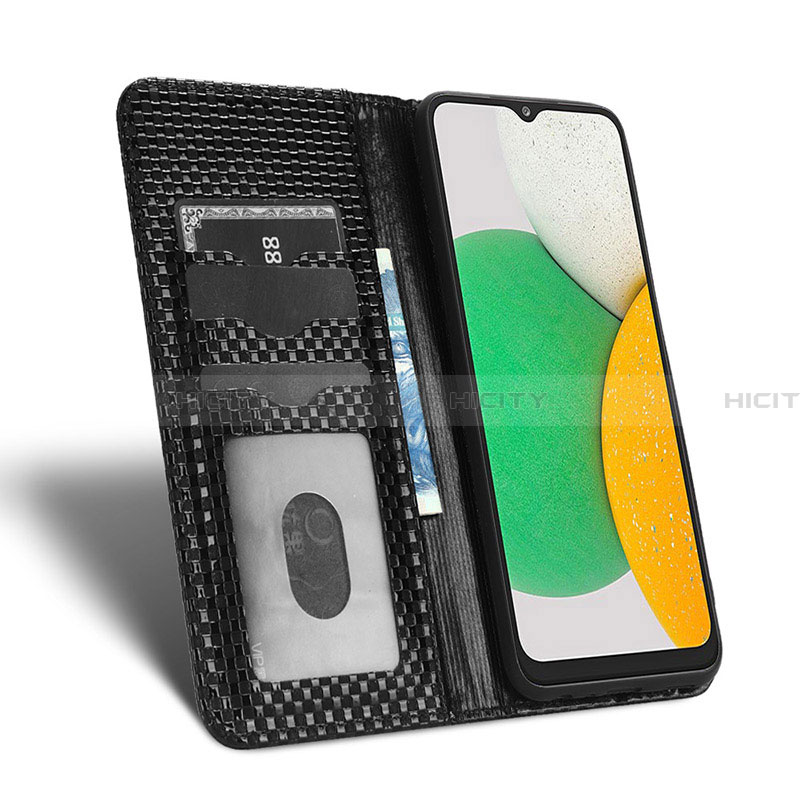 Custodia Portafoglio In Pelle Cover con Supporto C03X per Samsung Galaxy A03 Core