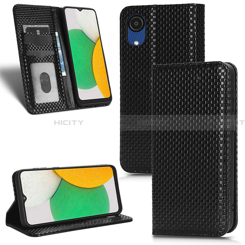 Custodia Portafoglio In Pelle Cover con Supporto C03X per Samsung Galaxy A03 Core