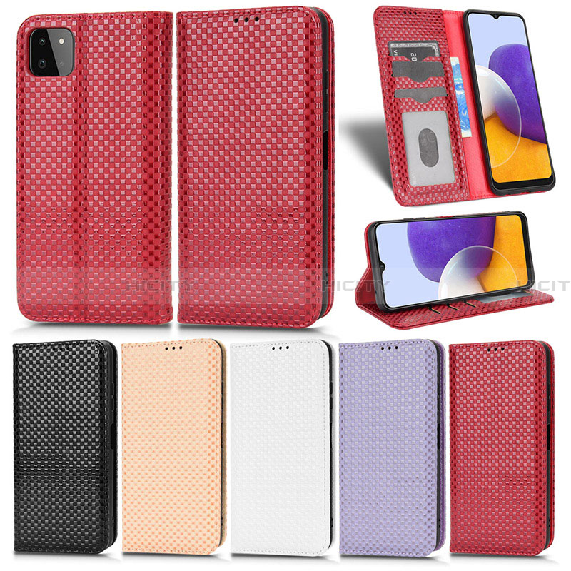 Custodia Portafoglio In Pelle Cover con Supporto C03X per Samsung Galaxy A22 5G