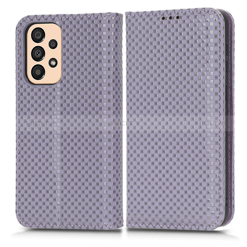 Custodia Portafoglio In Pelle Cover con Supporto C03X per Samsung Galaxy A23 5G Viola