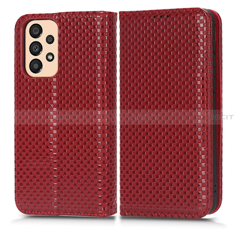 Custodia Portafoglio In Pelle Cover con Supporto C03X per Samsung Galaxy A33 5G Rosso