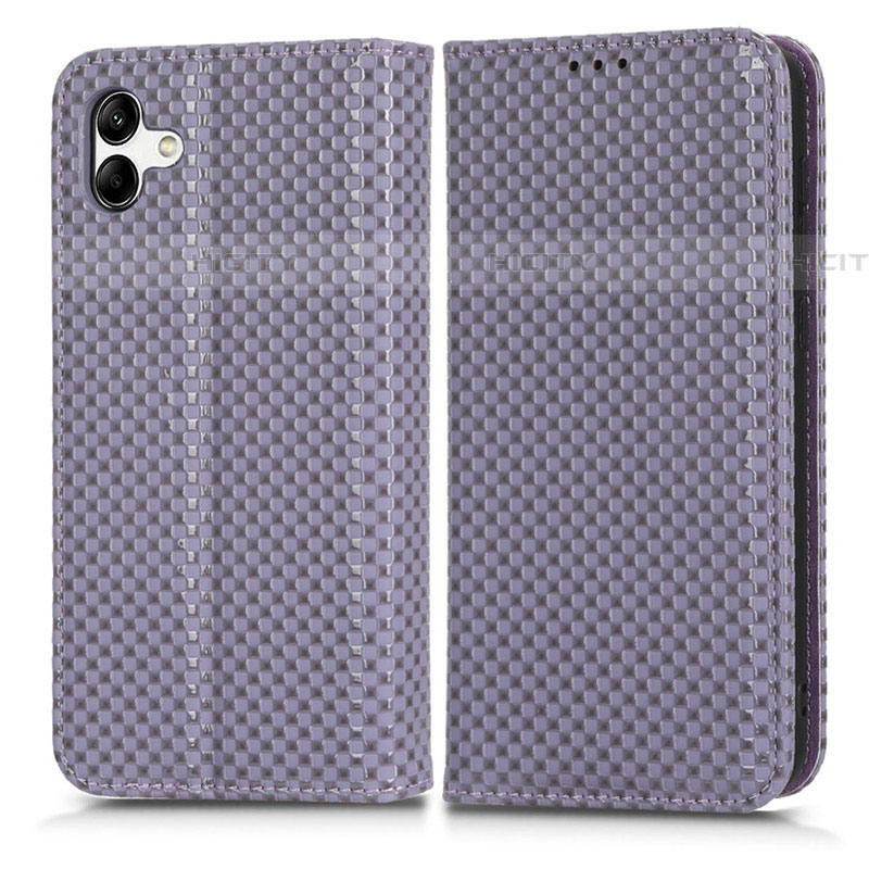 Custodia Portafoglio In Pelle Cover con Supporto C03X per Samsung Galaxy F04 Viola