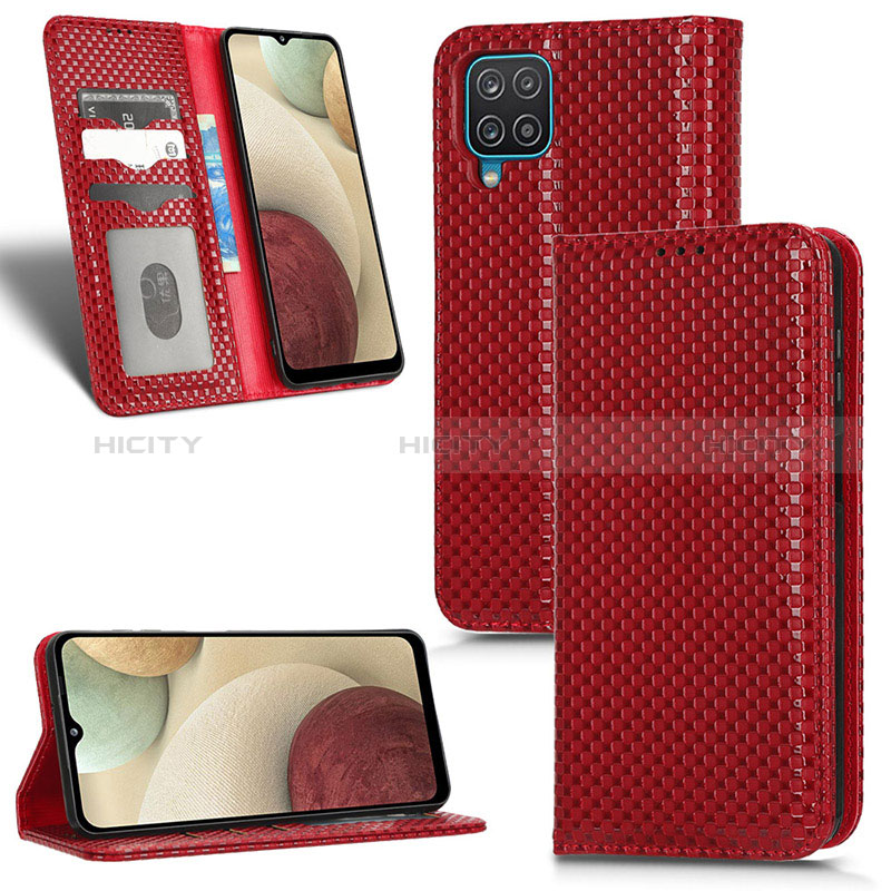 Custodia Portafoglio In Pelle Cover con Supporto C03X per Samsung Galaxy F12