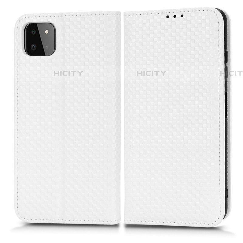 Custodia Portafoglio In Pelle Cover con Supporto C03X per Samsung Galaxy F42 5G Bianco