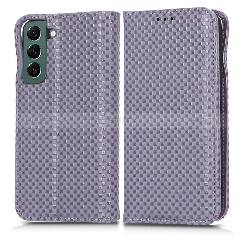 Custodia Portafoglio In Pelle Cover con Supporto C03X per Samsung Galaxy S23 Plus 5G Viola