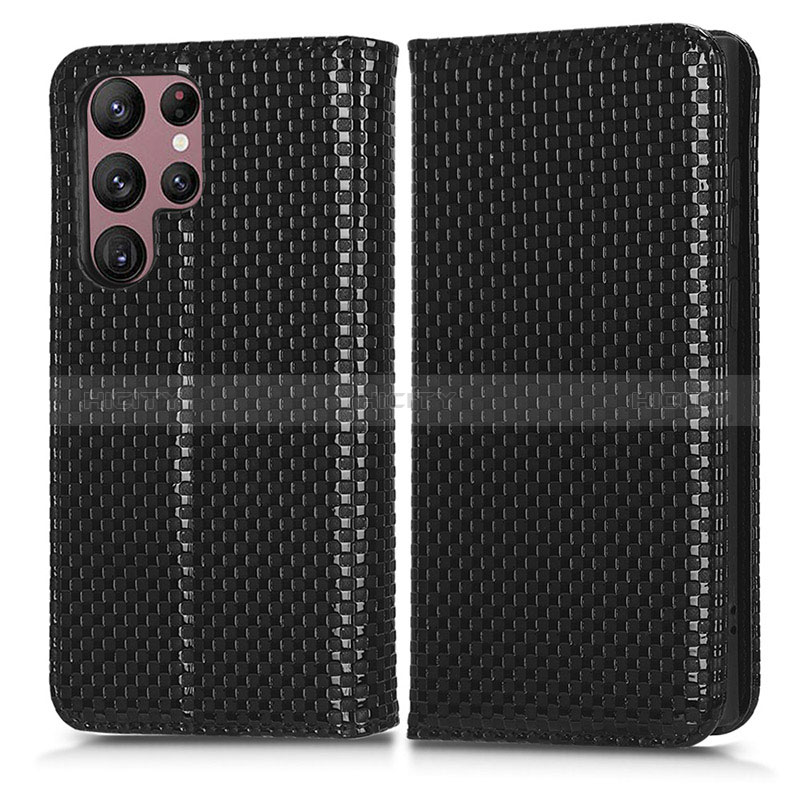 Custodia Portafoglio In Pelle Cover con Supporto C03X per Samsung Galaxy S24 Ultra 5G Nero