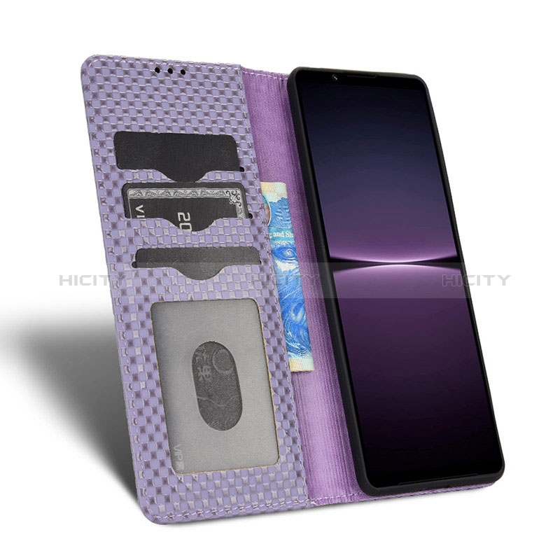 Custodia Portafoglio In Pelle Cover con Supporto C03X per Sony Xperia 1 IV