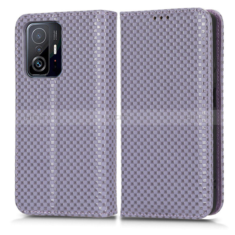 Custodia Portafoglio In Pelle Cover con Supporto C03X per Xiaomi Mi 11T Pro 5G Viola