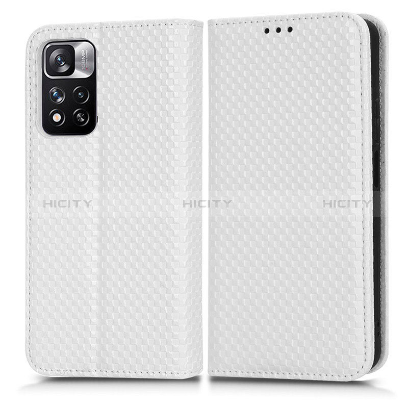 Custodia Portafoglio In Pelle Cover con Supporto C03X per Xiaomi Poco X4 NFC Bianco