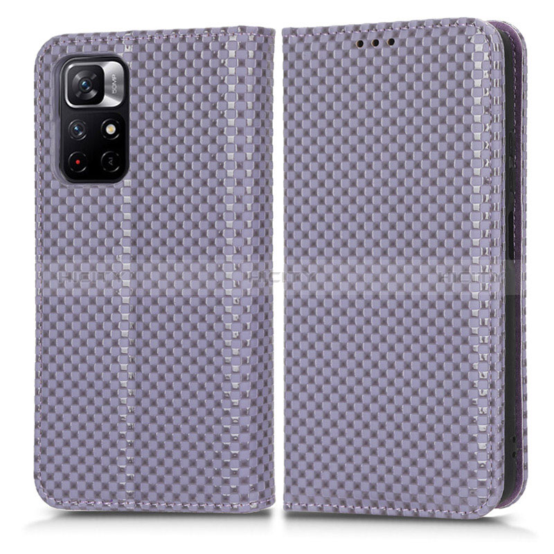 Custodia Portafoglio In Pelle Cover con Supporto C03X per Xiaomi Redmi Note 11S 5G Viola