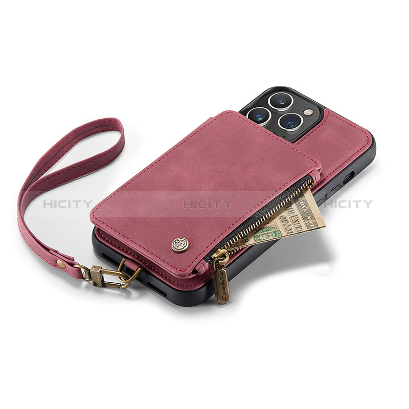 Custodia Portafoglio In Pelle Cover con Supporto C04S per Apple iPhone 16 Pro