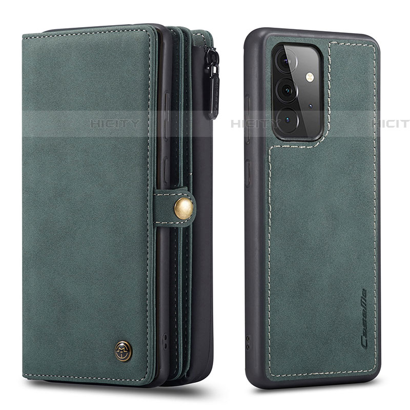 Custodia Portafoglio In Pelle Cover con Supporto C04S per Samsung Galaxy A72 5G Verde