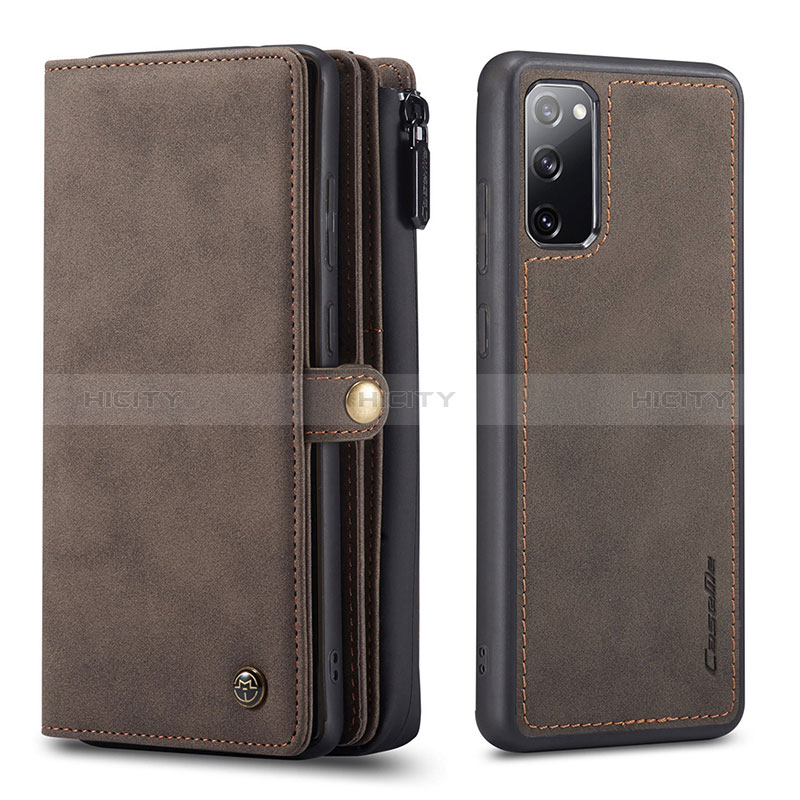 Custodia Portafoglio In Pelle Cover con Supporto C04S per Samsung Galaxy S20 Lite 5G Marrone