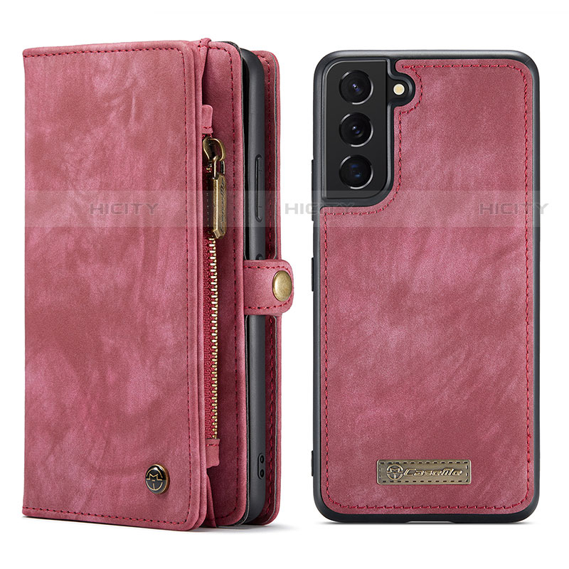 Custodia Portafoglio In Pelle Cover con Supporto C04S per Samsung Galaxy S22 Plus 5G Rosso